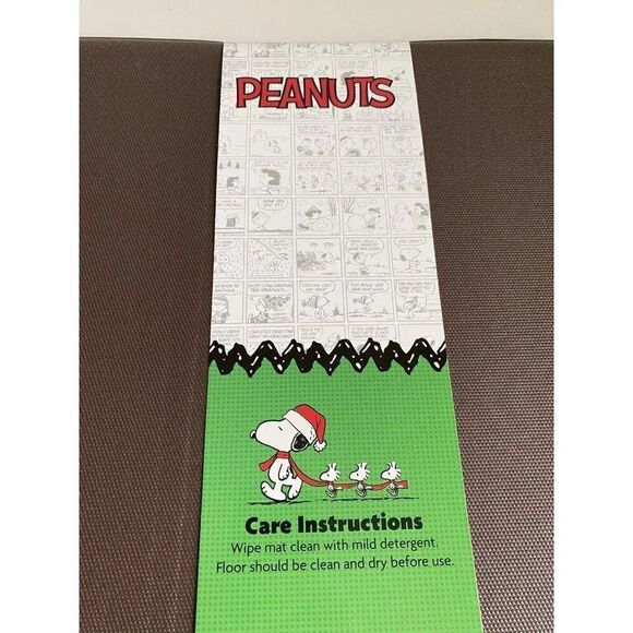 Peanuts Snoopy Woodstock In Puffy Coat Anti Fatigue Kitchen Mat 18 X 30” Red NEW - Picture 9 of 10